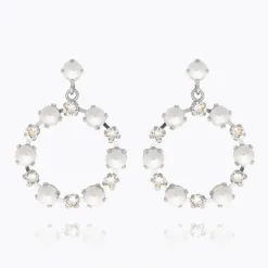 Eternity Pearl Earrings/Pearl + Crystal