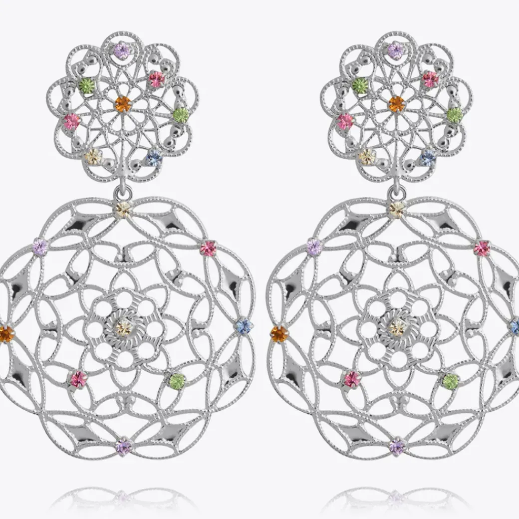 Gardenia Earrings/Rainbow Combo