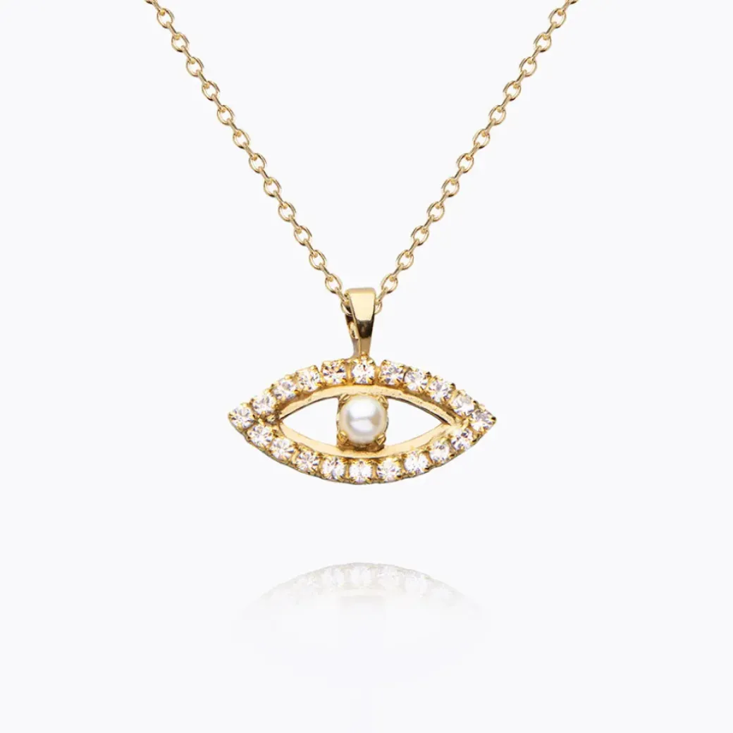 Greek Eye Pearl Necklace