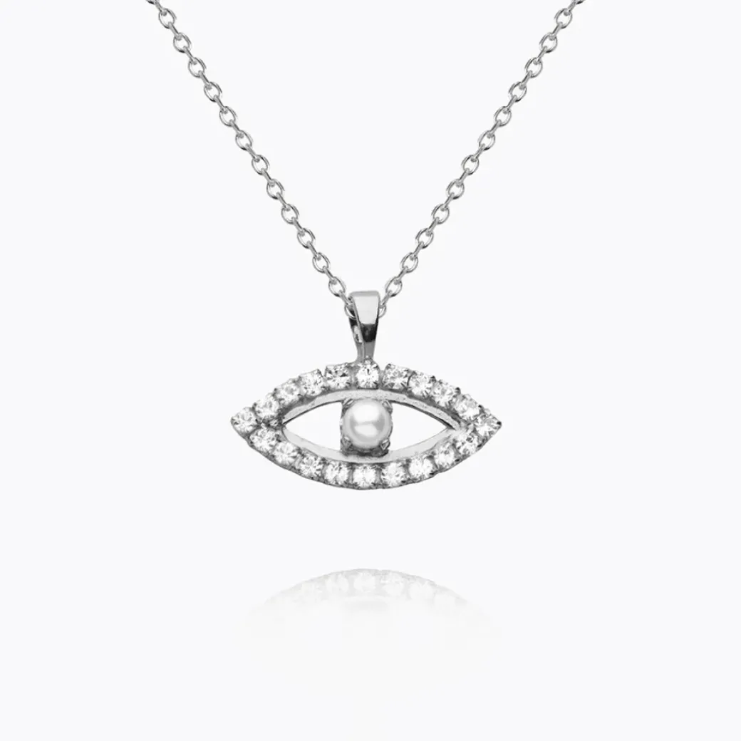 Greek Eye Pearl Necklace