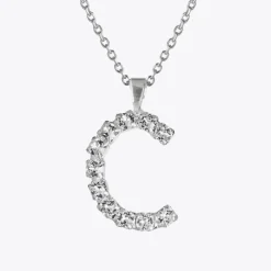 Letter Necklace C/Crystal