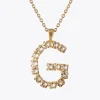 Letter Necklace G/Crystal