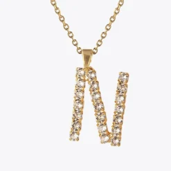 Letter Necklace N/Crystal