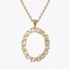 Letter Necklace O/Crystal