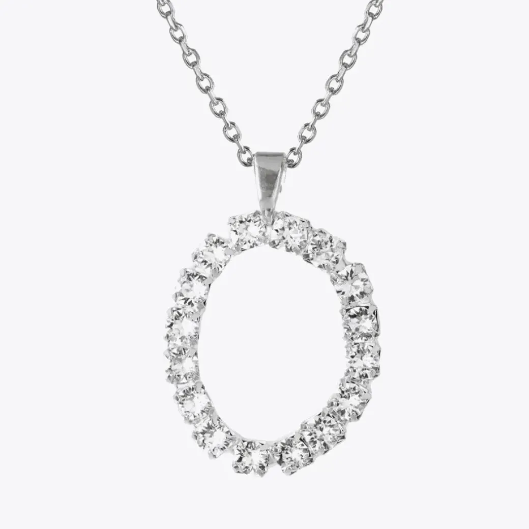 Letter Necklace O/Crystal