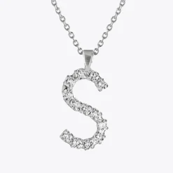 Letter Necklace S/Crystal