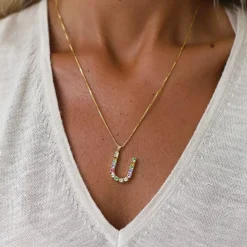 Letter Necklace U/Rainbow Combo