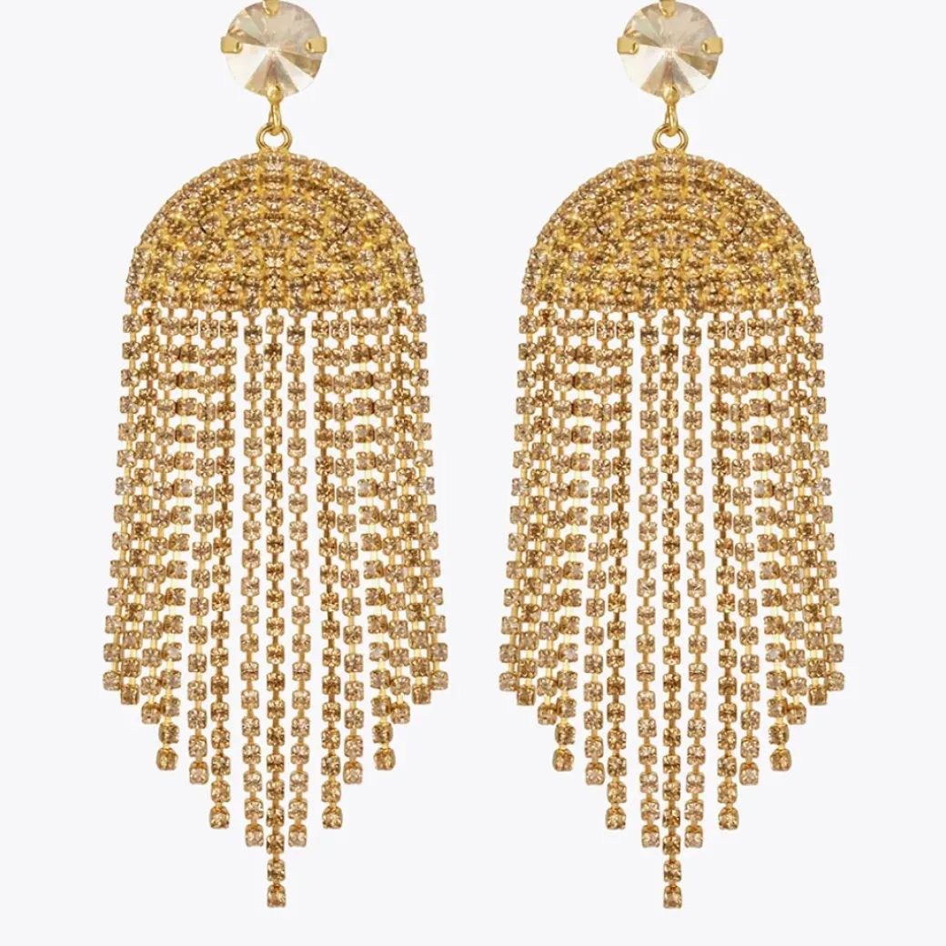 Melinda Earring/Golden Shadow + Vintage Rose