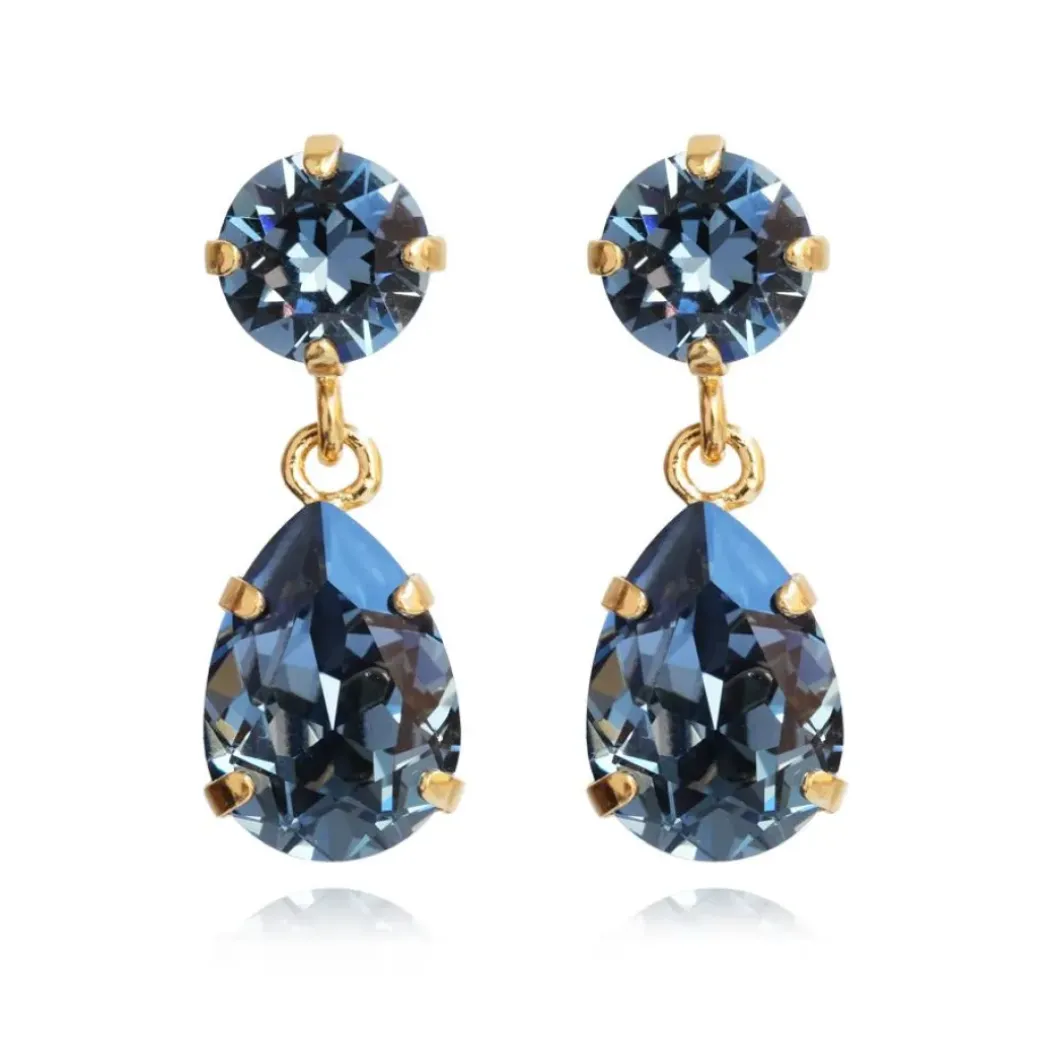 Mini Drop Earrings/Denim Blue