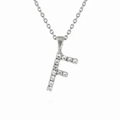 Mini Letter Necklace F/Crystal