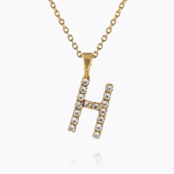 Mini Letter Necklace H/Crystal