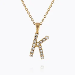 Mini Letter Necklace K/Crystal