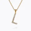 Mini Letter Necklace L/Crystal