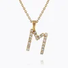 Mini Letter Necklace M/Crystal