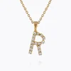 Mini Letter Necklace R/Crystal