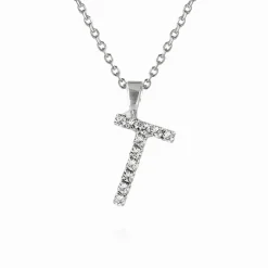 Mini Letter Necklace T/Crystal