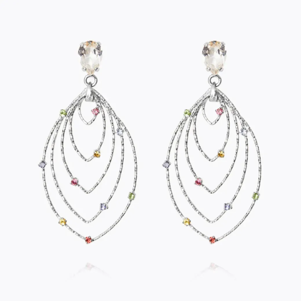 Mini Lotus Earrings/Rainbow Combo