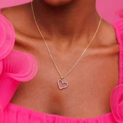Mini Sweetheart Necklace/Light Rose
