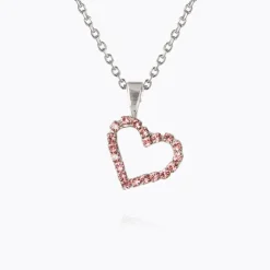 Mini Sweetheart Necklace/Light Rose