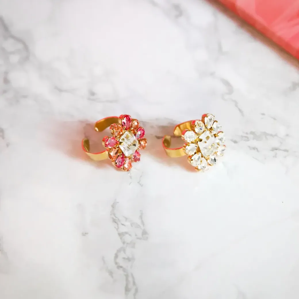 Peony Ring/Coral Combo
