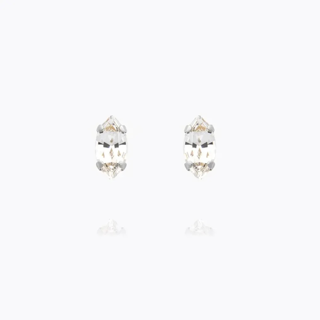 Petite Navette Earrings/Crystal