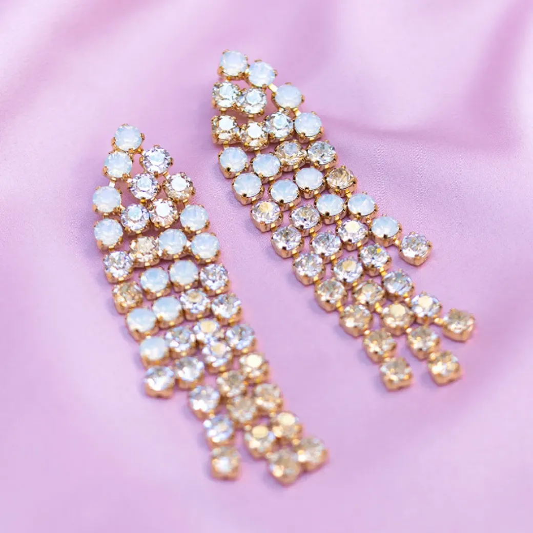 Rosanna Earrings/White Combo