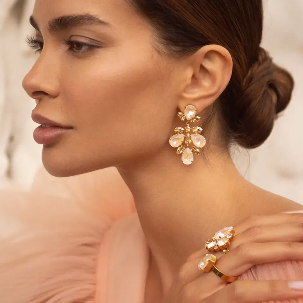 Selene Earrings/Ivory Cream Delite